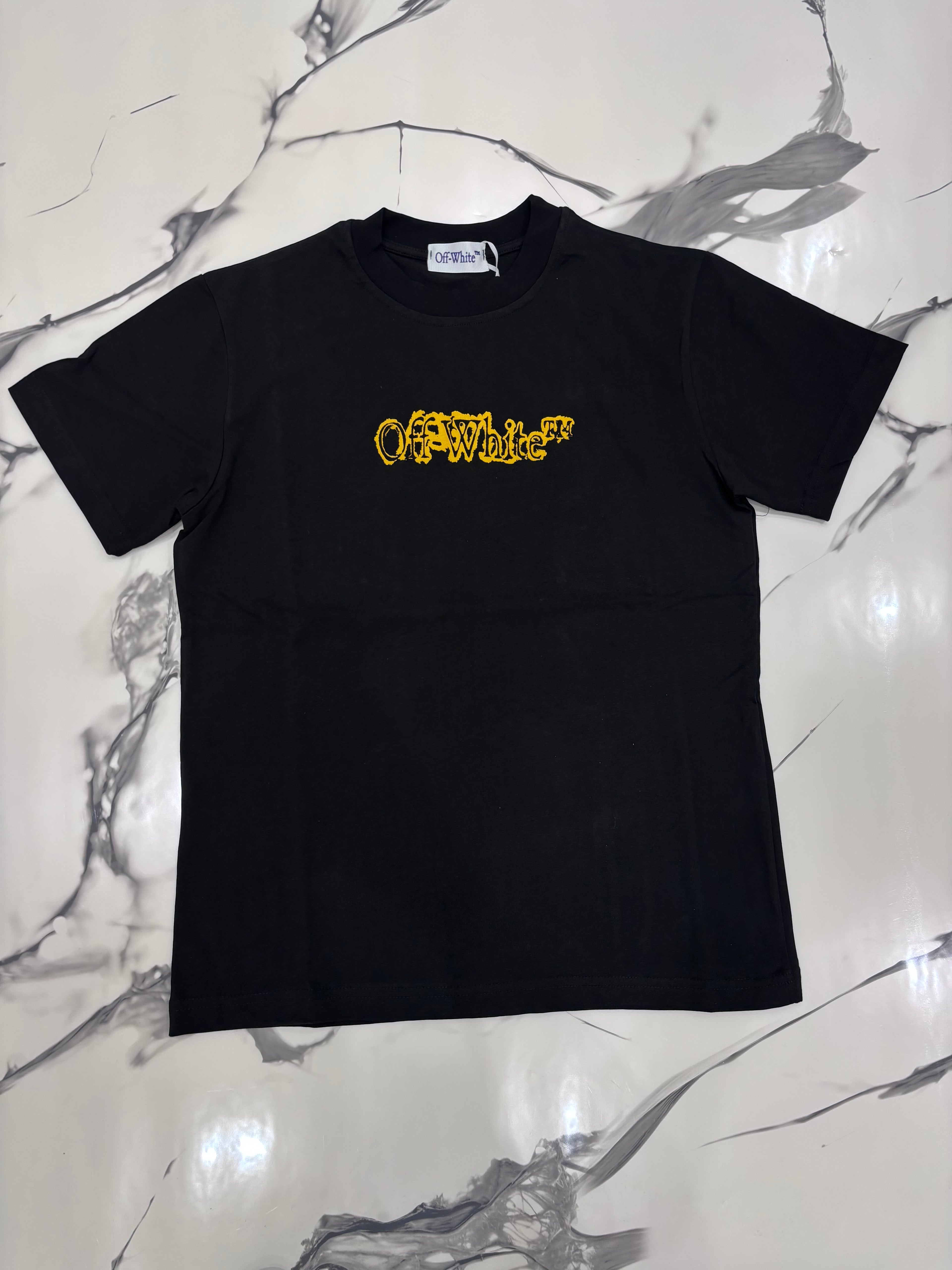 T-SHIRT OFF NERA/GIALLA