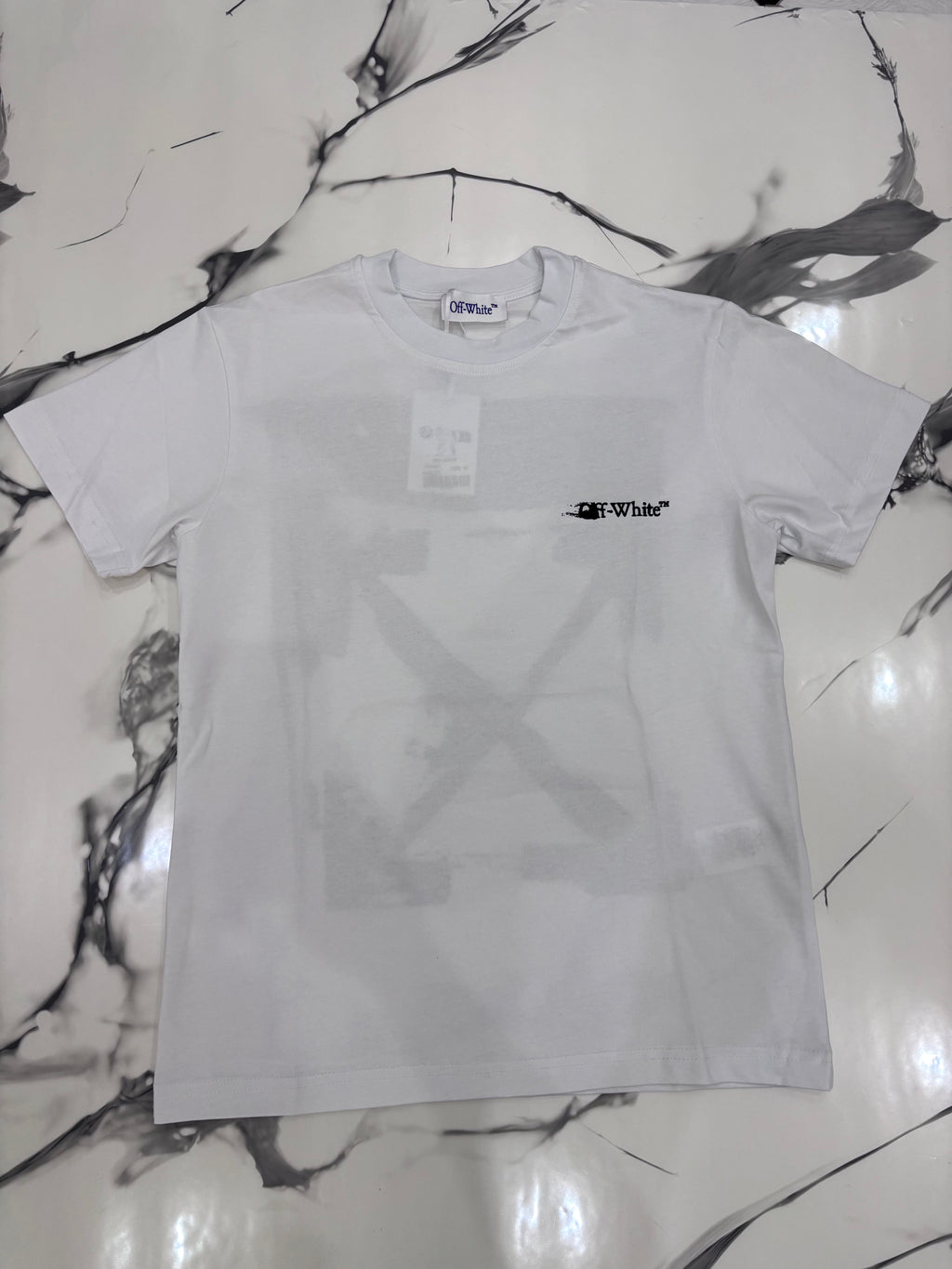 T-SHIRT OFF BIANCA NERA
