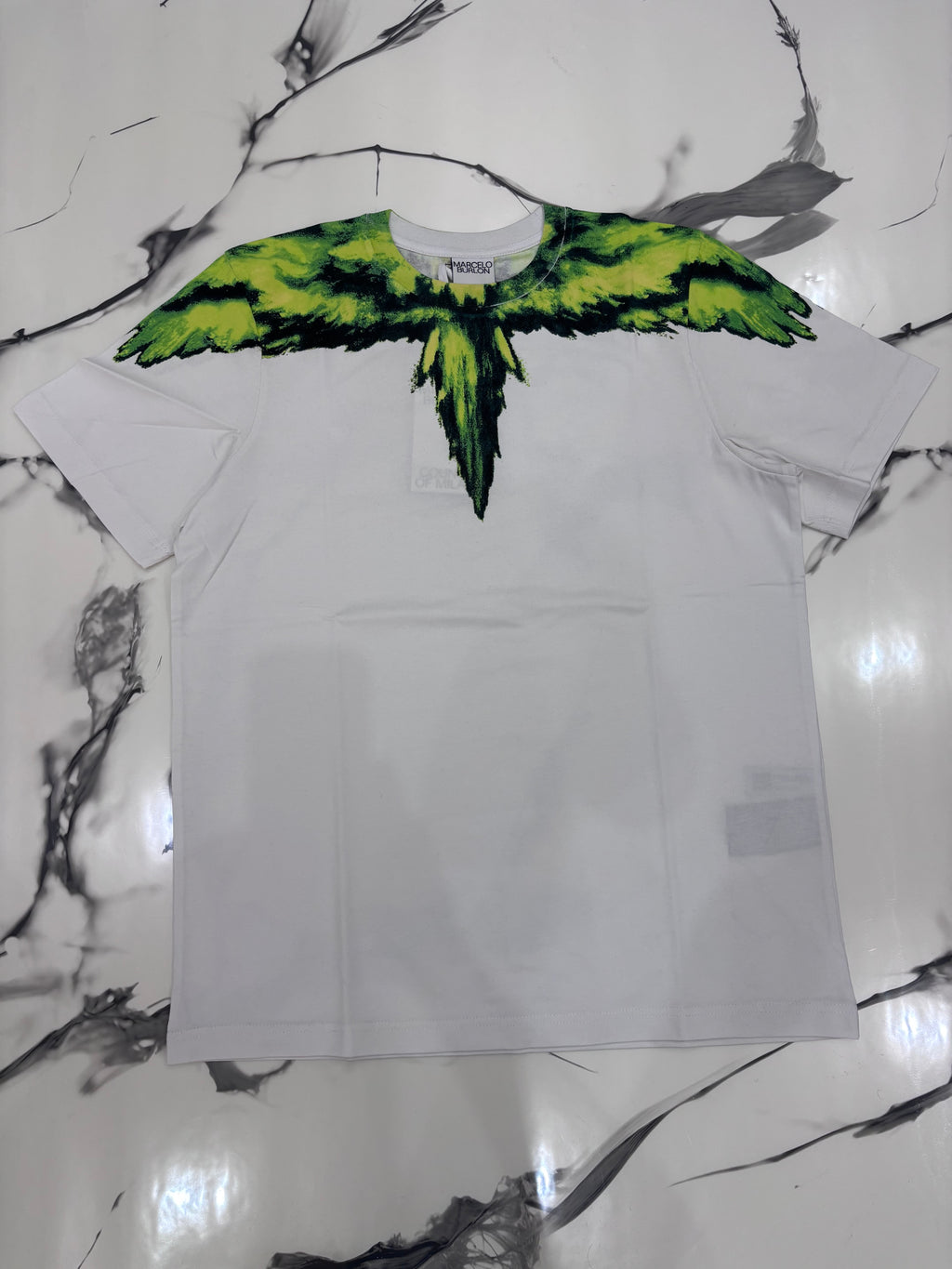 T-SHIRT BURLON BIANCA/VERDE