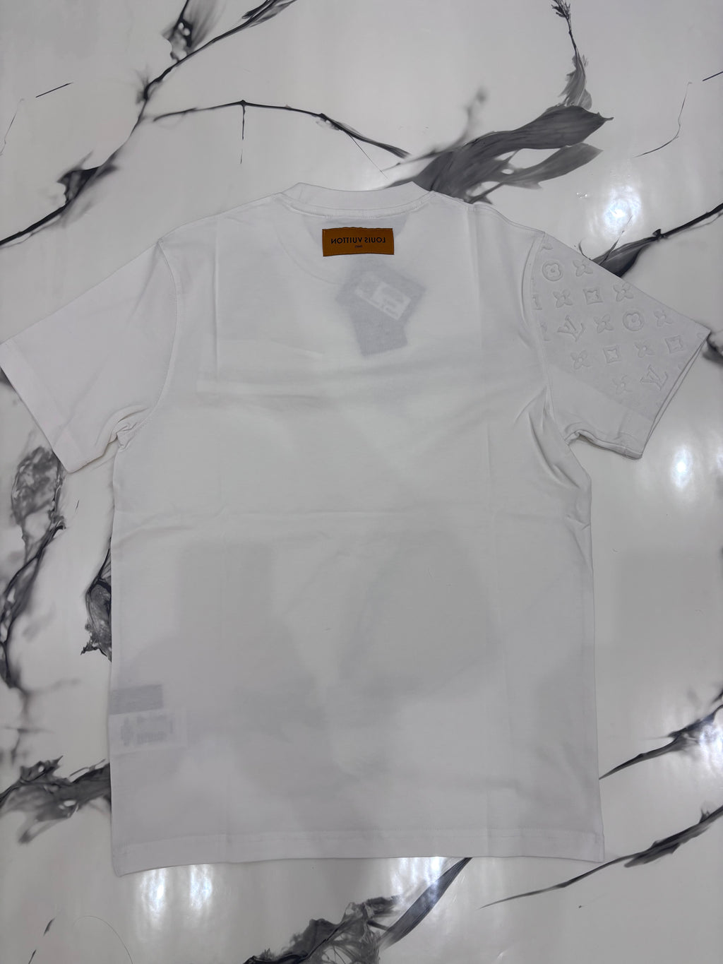 T-SHIRT LV CORSIVO BIANCA