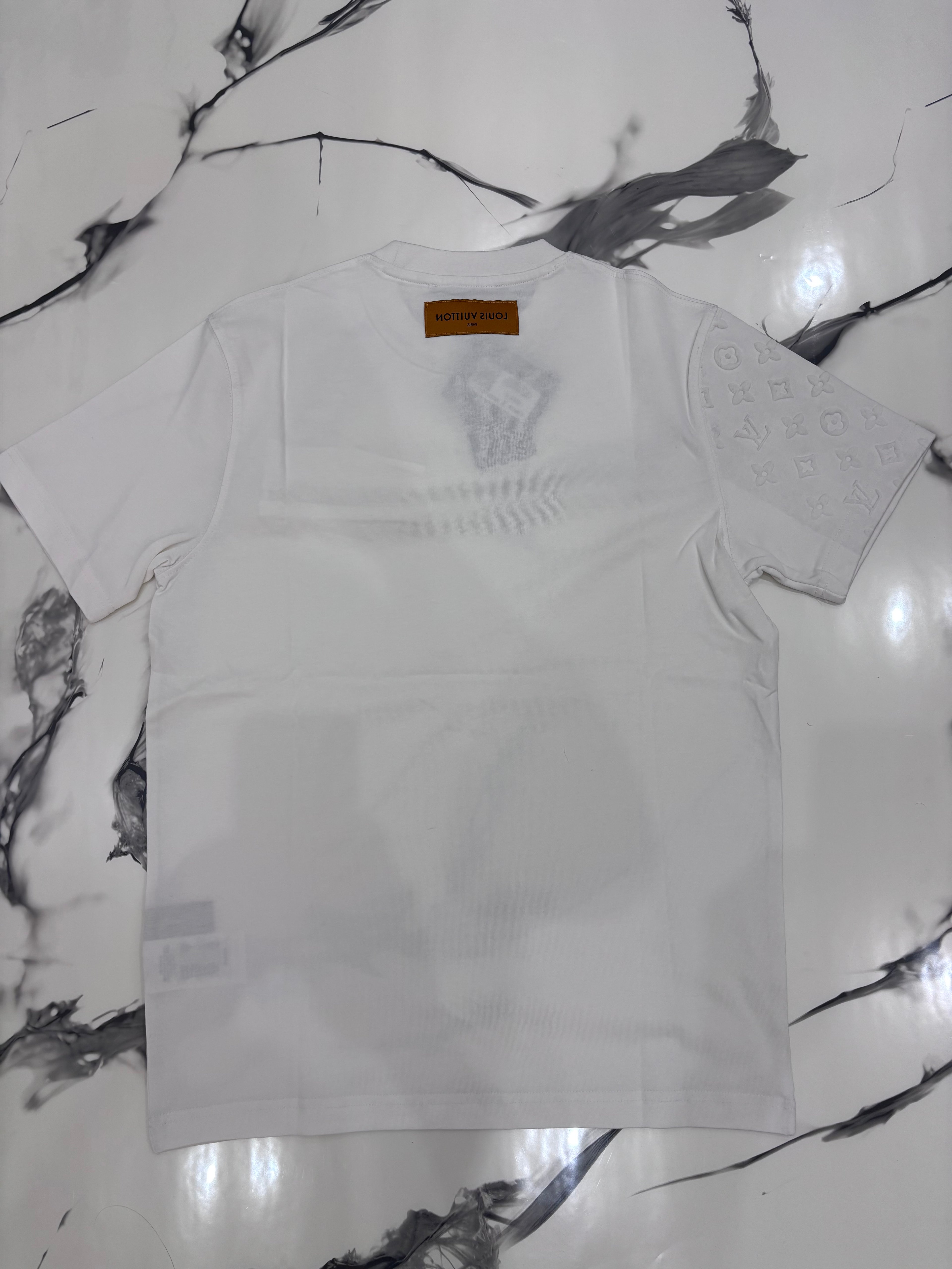 T-SHIRT LV CORSIVO BIANCA