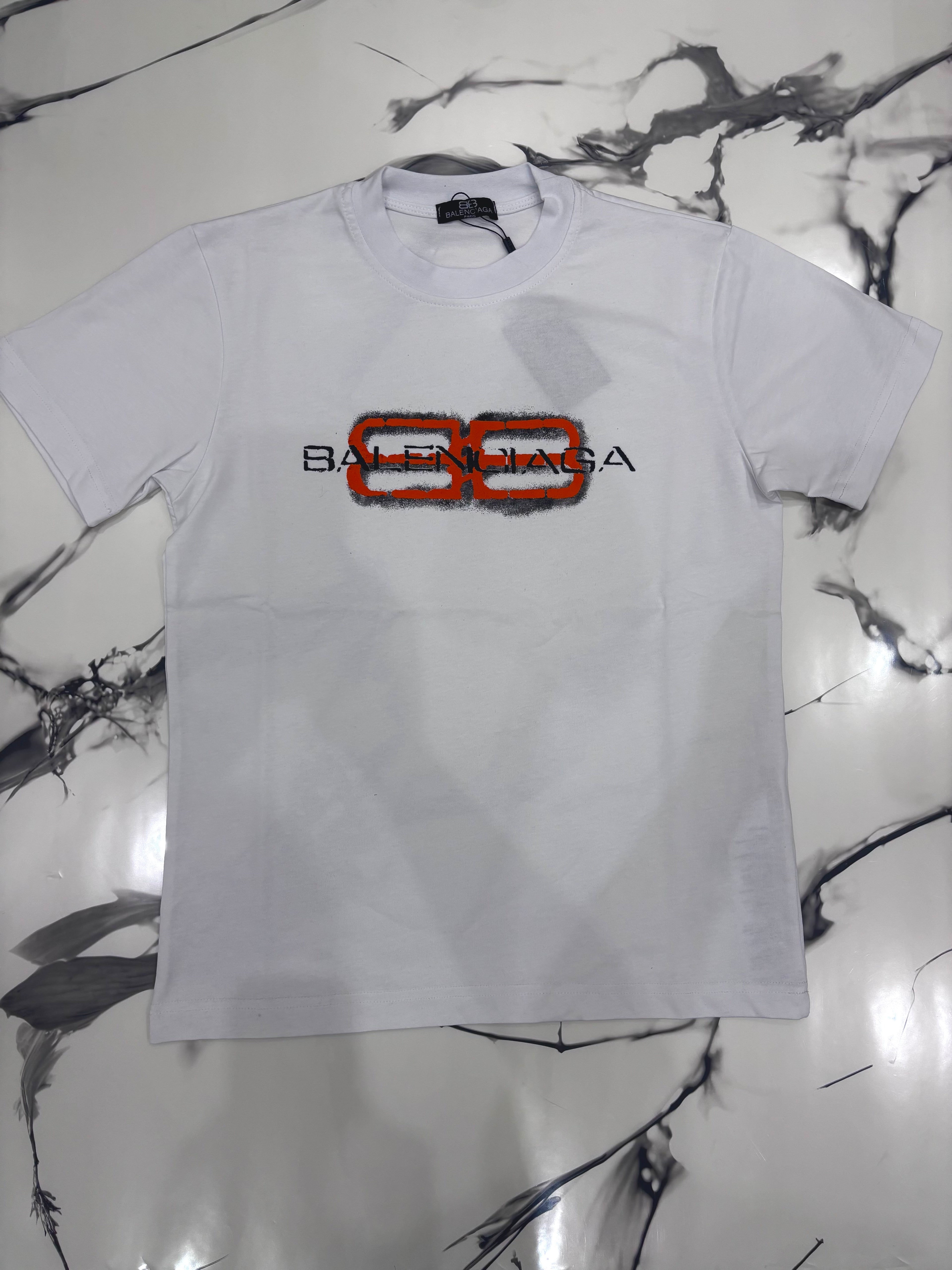 T-SHIRT BALENCIAGA  B/ARANCIO
